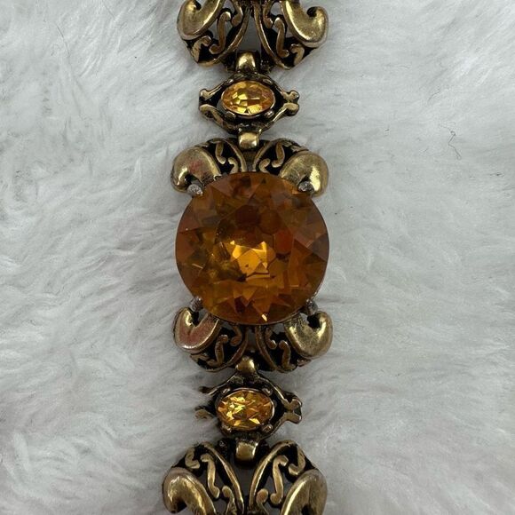 Holycraft Signed 1952 Vintage Jewelry Set Rhinestone Bracelet Earrings - Picture 2 of 8